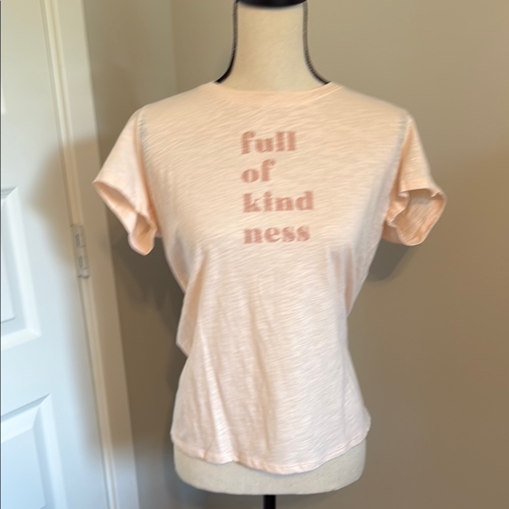 LC Lauren Conrad Pink Fitted Cap Sleeve Tee